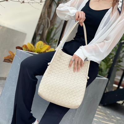 Bolso Tejido de Cuero Genuino para Mujer - Bandolera Elegante - Image 14