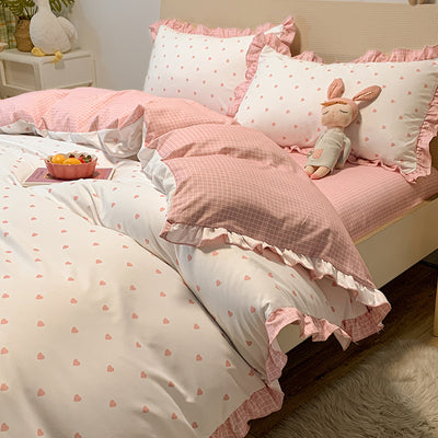 Juego de Cama Infantil Princesa 4 Piezas - Funda Nórdica y Sábanas Corazones - Image 8