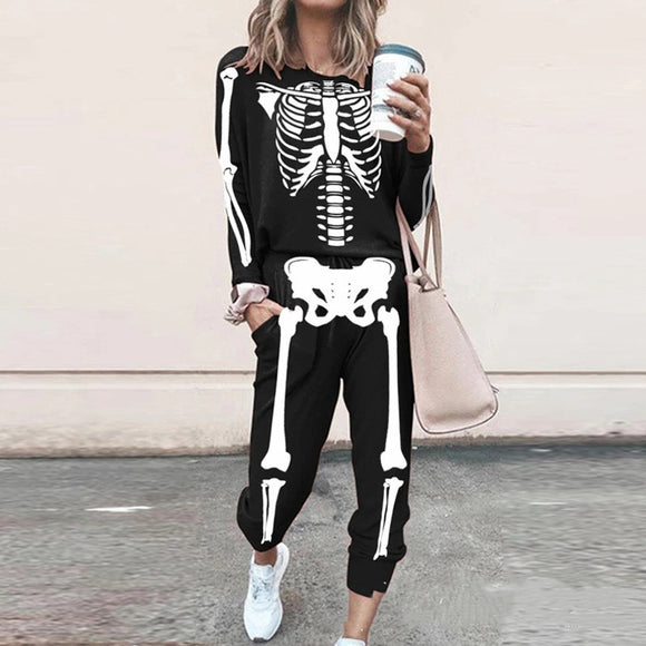 Conjunto Navideño Reno: Blusa y Pantalón Estampado