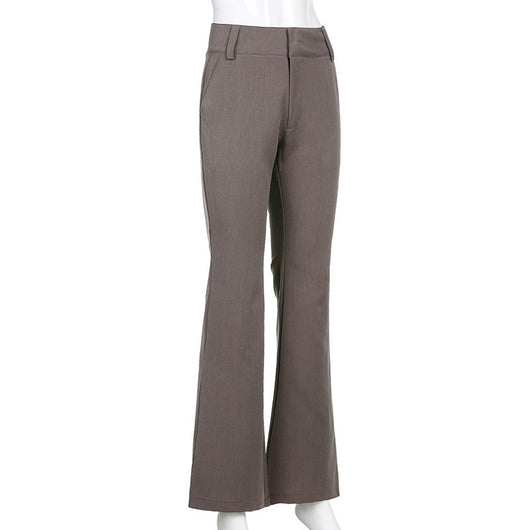 Pantalones Casuales Acampanados Cintura Baja para Mujer - Image 6