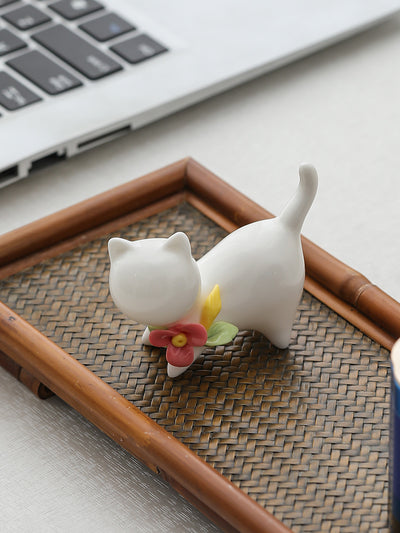 Juego de Ceremonia de Té Felino en Cerámica - Image 28