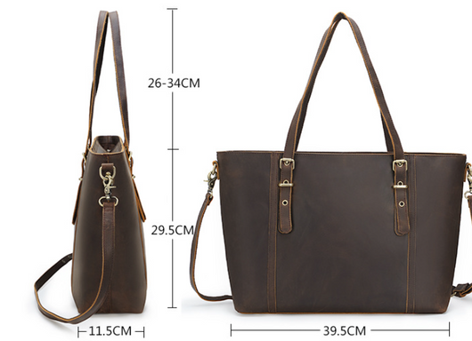 Bolso de Cuero Genuino Estilo Vintage para Mujer - Bolsa Tote Elegante - Image 7