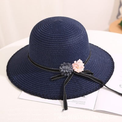 Sombreros Tejidos con Flores para Padres e Hijos - Protección Solar Playa - Image 6