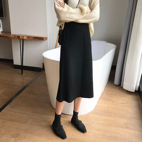 Falda Tejida Acolchada Midi para Mujer - Image 6