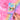 Neon Pink Flower Coquette Heart Earrings - Tekeno
