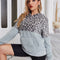 Blusa Estampado Leopardo Manga Larga para Mujer