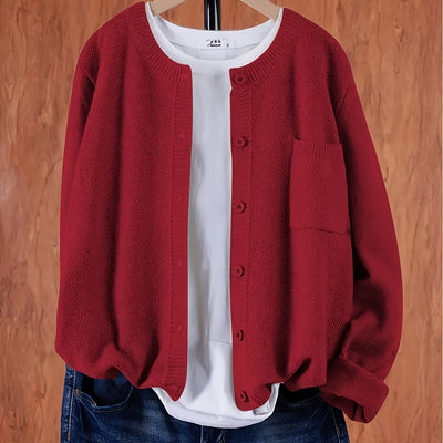 Cardigan Tejido de Abrigo en Colores Puros para Mujer - Image 6