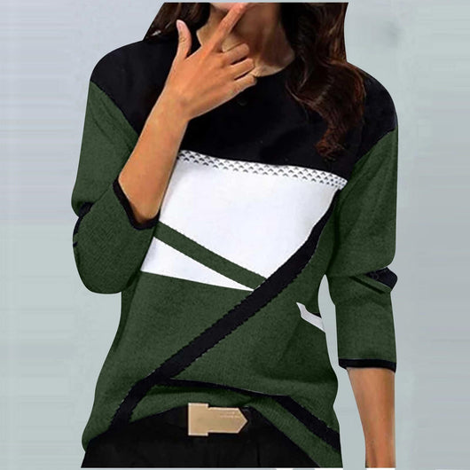 Camiseta Manga Larga a Rayas Cuello Redondo - Image 29