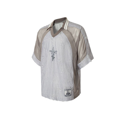 Sudadera Tipo Polo con Costuras Desgastadas para Hombre - Image 12