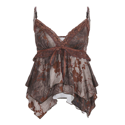 Vestido Retro Cuello V Cintura Marcada Diseño Asimétrico - Image 17