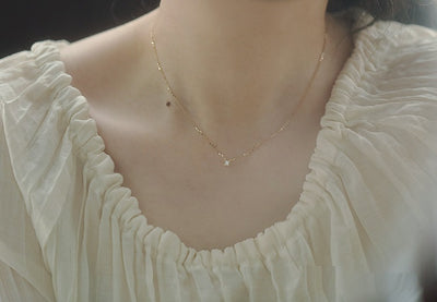 Collar de Oro Amarillo 14k con Diamante Solitario para Mujer - Image 6