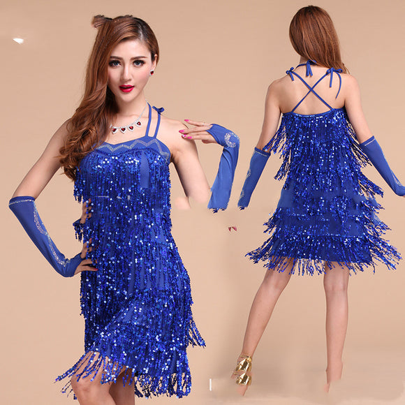 Vestido de Danza Latina y Tango Profesional para Competencia
