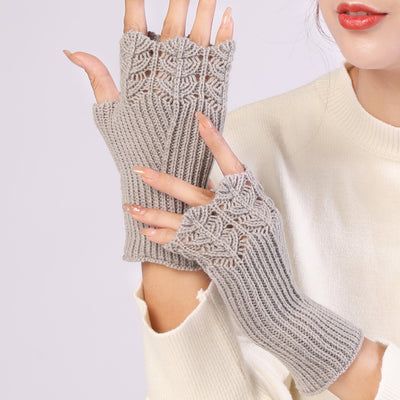 Guantes sin dedos tejidos para mujer - Abrigo perfecto para otoño e invierno - Image 11