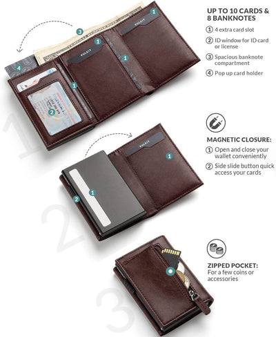 Billetera Metálica Automática de Cuero y Aluminio con Capacidad Ampliada - Image 29