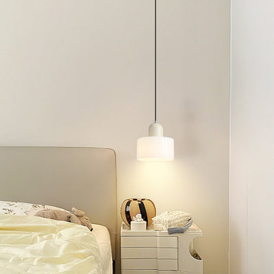 Lámpara Colgante Redonda de Vidrio Crema - Diseño Minimalista - Image 32