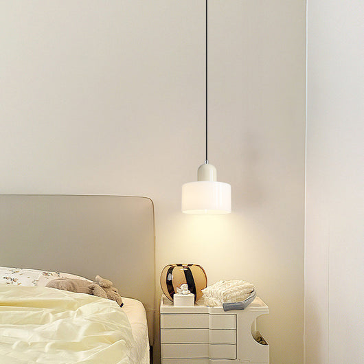 Lámpara Colgante Redonda de Vidrio Crema - Diseño Minimalista - Image 32