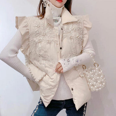 Chaleco Acolchado de Algodón con Plumas para Mujer - Diseño Suelto y Cálido - Image 8