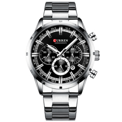 Reloj de Pulsera Ejecutivo Acero Inoxidable con Calendario de Seis Esferas - Image 12
