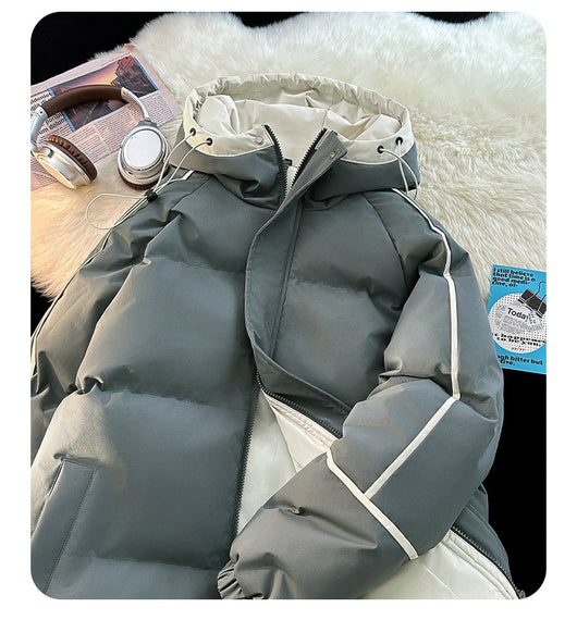 Abrigo Acolchado Holgado con Capucha - Algodón Casual para Hombre - Image 20