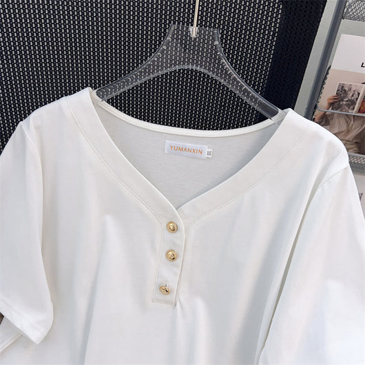 Blusa Talla Grande Escote V Suelta Efecto Adelgazante - Image 12