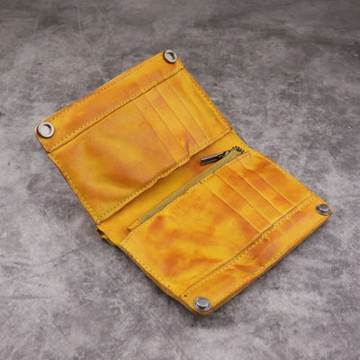 Cartera Larga para Hombre Estilo Retro Europeo con Múltiples Compartimentos - Image 13