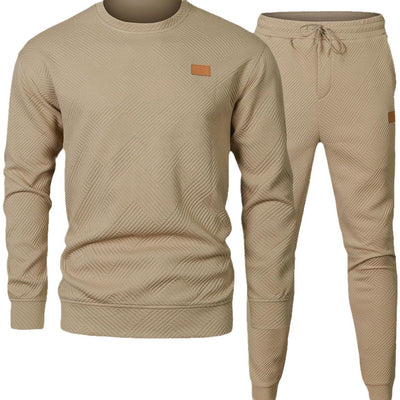 Suéter Tejido Casual Deportivo Cuello Redondo Jacquard Dos Piezas para Hombre - Image 5