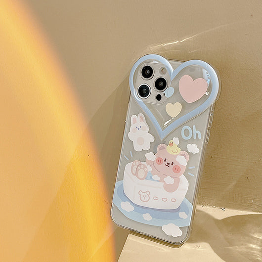 Funda Transparente Osito Amor Protectora para Celular - Image 4