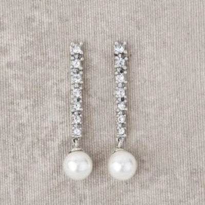 Aretes de Plata Esterlina con Perla y Zirconia - Diseño Elegante Premium - Image 4