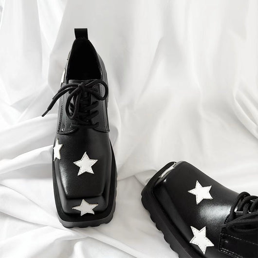 Zapatos de Plataforma con Altura Integrada - Diseño Cuadrado Versátil - Image 9