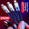 Cable de Carga Ultrarrápida 240W Tres en Uno para Negocios