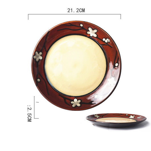 Plato Desayunero Multiusos Cerámica Pintada a Mano Estilo Rústico - Image 57