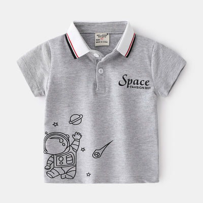 Camisa Infantil de Manga Corta con Cuello Solapa - Image 8