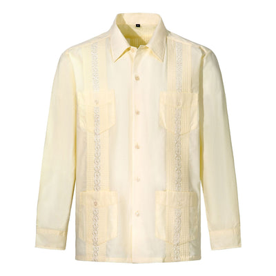 Camisa de Rayas Guayabera Clásica para Hombre - Image 7