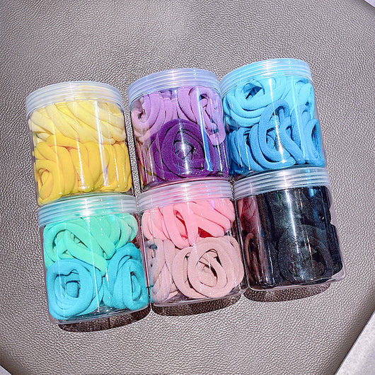 Banda Elástica Sujetadora de Cabello con Anillo de Colores - Image 14