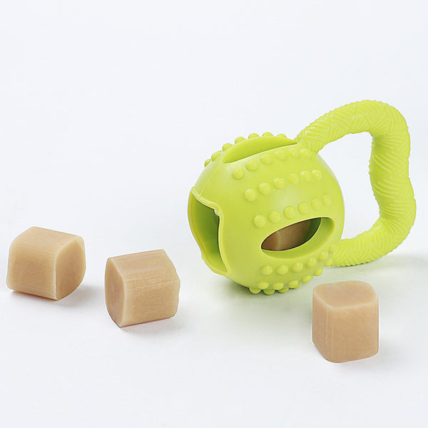 Pelota Interactiva de Queso Resistente para Limpiar Molares - Juguete Educativo para Mascotas