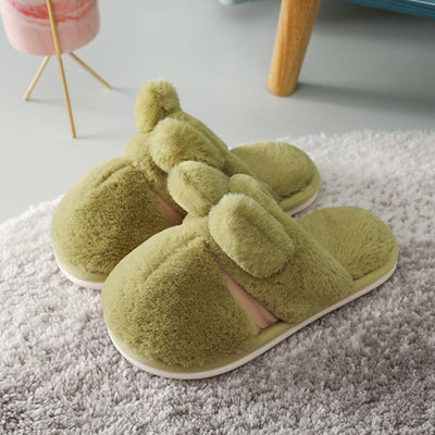Pantuflas de Confinamiento Hogar con Pelaje de Conejo Engrosado - Image 12