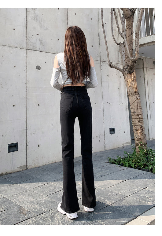 Pantalones Jeans Acampanados de Cintura Alta para Mujer - Tendencia Verano y Otoño - Image 3