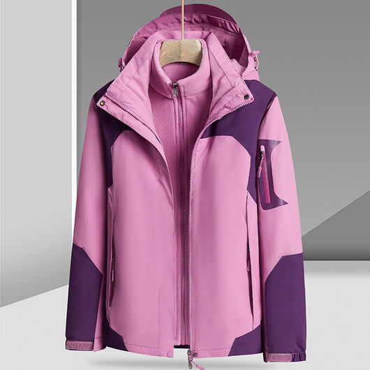 Chaqueta 3 en 1 Impermeable y Rompevientos con Forro Removible de Felpa - Image 5
