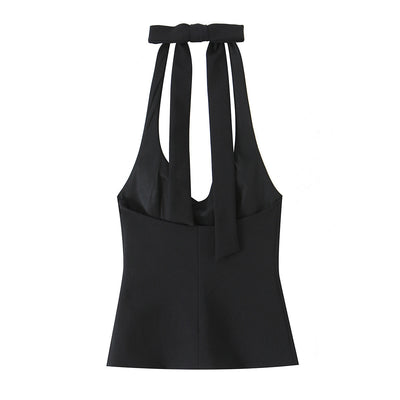 Blusa Ajustada Cuello Colgante Estilo Dulce y Picante - Colección Otoño - Image 9