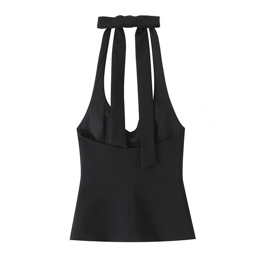 Blusa Ajustada Cuello Colgante Estilo Dulce y Picante - Colección Otoño - Image 9