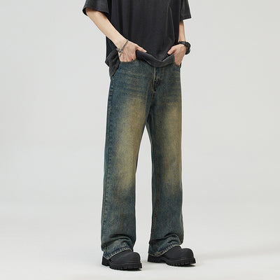 Jeans Holgados Azul Óxido Estilo Retro para Hombre - Image 3
