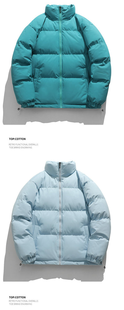 Chaqueta Acolchada de Plumas para Hombre con Cuello Alto - Image 26