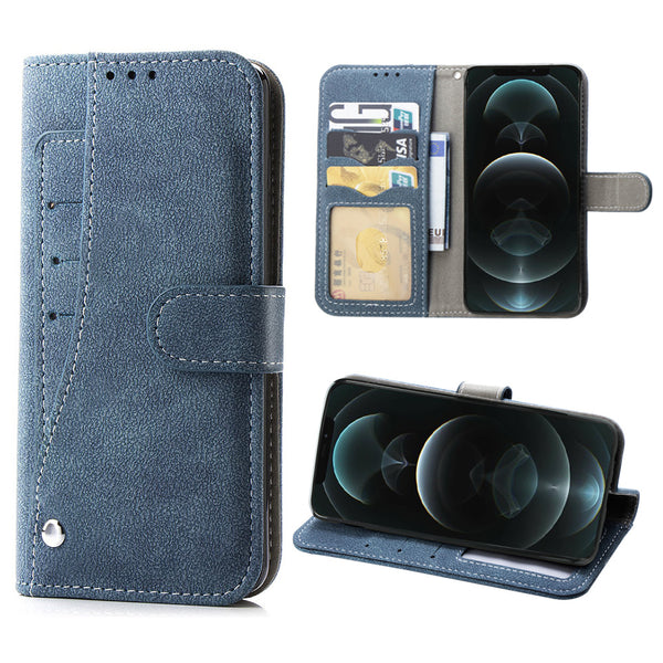 Funda Protectora para Teléfono con Billetera y Soporte de Tarjetas