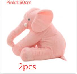Pink 60cm and yellow 40cm elephant plush dolls, soft comfort pillows for babies and kids. - Image 52