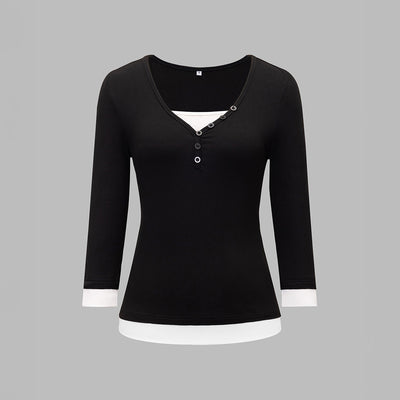 Camiseta Minimalista de Manga Larga para Mujer - Image 3