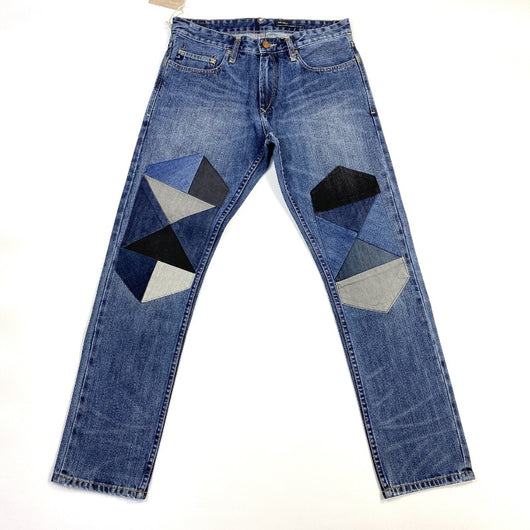 Pantalones Tipo Mendigo Retro con Parches para Hombre - Image 7
