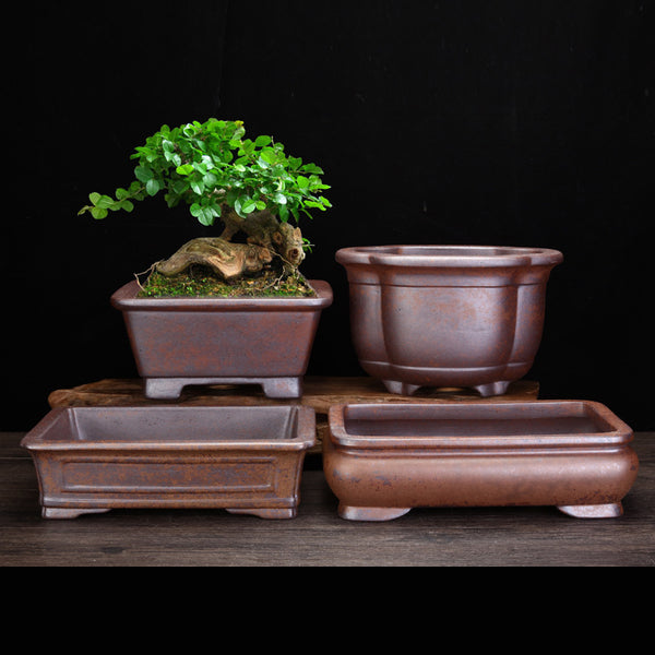 Maceta Orquídea Yixing Cerámica Púrpura - Diseño Minimalista para el Hogar
