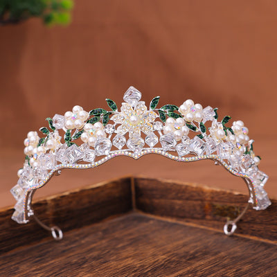 Tocado Corona de Princesa Retro con Cristales Púrpura para Mujer - Image 9