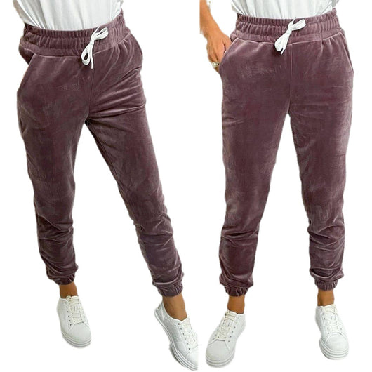 Pantalones Jogger de Terciopelo Estilo Coreano con Cintura Elástica para Mujer - Image 5