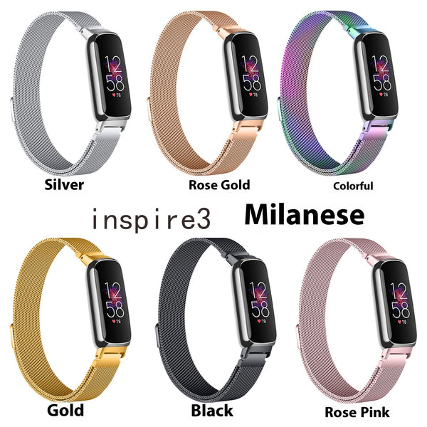 Correa Magnética de Metal para Reloj Inspire 3 Milanis